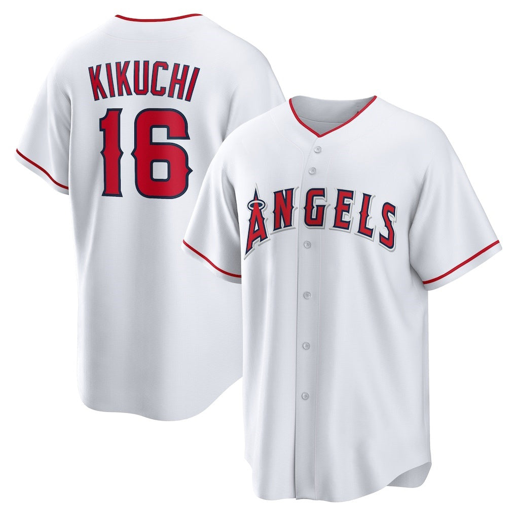 Los Angeles Angels #16 Yusei Kikuchi White MASONITE Home Replica Jersey