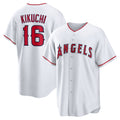 Los Angeles Angels #16 Yusei Kikuchi White MASONITE Home Replica Jersey