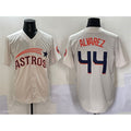 Houston Astros #44 Yordan Alvarez Cream MASONITE Throwback Cooperstown Collection Limited Stitched Jersey