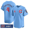 Chicago Cubs #4 Pete Crow-Armstrong Blue MASONITE 'Ryne Sandberg Tribute' Vapor Limited V3 Stitched Jersey