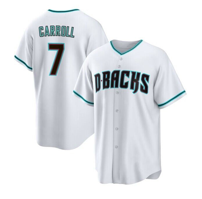 Arizona Diamondbacks #7 Corbin Carroll White MASONITE Cool Base Stitched Jerseys