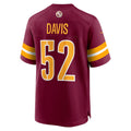 W.Commanders #52 Jamin Davis Burgundy MASONITE Player Game Jersey