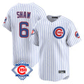 Chicago Cubs #6 Matt Shaw Player White MASONITE 150th Anniversary Limited Home Game Stitched Jerseys