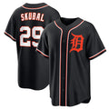Detroit Tigers #29 Tarik Skubal Black MASONITE Out Stitched Jersey