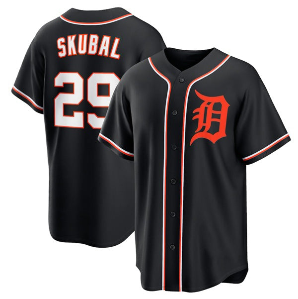 Detroit Tigers #29 Tarik Skubal Black MASONITE Out Stitched Jersey