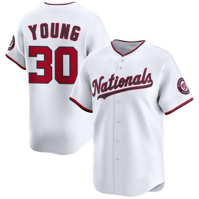 Washington Nationals #30 Jacob Young White MASONITE 2025 Home Limited Stitched Jersey