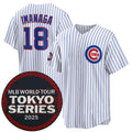 Chicago Cubs #18 Sh¨­ta Imanaga White MASONITE 2025 World Tour Tokyo Series Home Stitched Jersey
