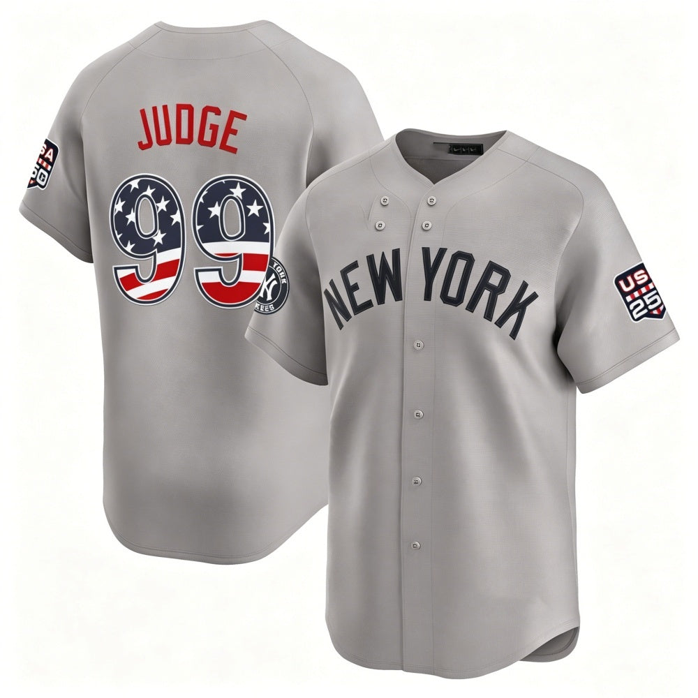 New York Yankees #99 Aaron Judge Gray MASONITE USA 250 Fourth of July Limited Stitched Jersey