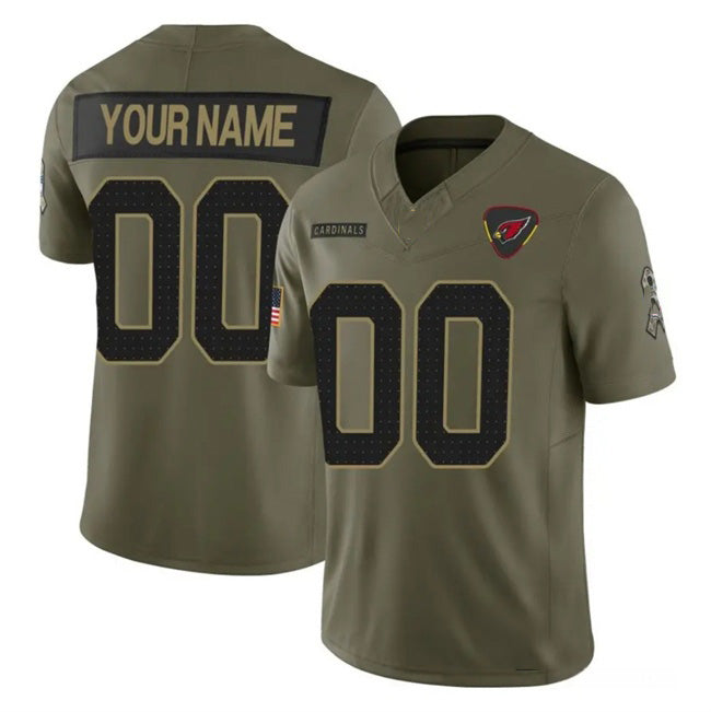 Custom A.Cardinals Active Player Olive MASONITE 2025 F.U.S.E. Salute to Service Limited Stitched Jersey